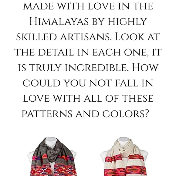 Clever Carriage Company Navaho print scarf 💯wool based artisan hand made wrap - Picture 14 of 14
